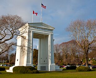 Peace arch Canada-US border