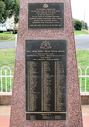 Snowy River March - Delegate memorial