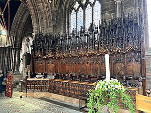 St Mary's Church, Nantwich, the choir stalls