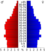 USA Knox County, Tennessee.csv age pyramid