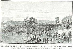 Union retreat from Rappahannock Station