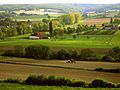 View from the Schneeberg in Germany to Oud-Lemiers in the Netherlands