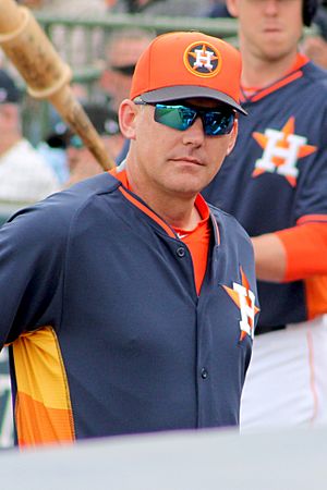 AJ Hinch dugout spring 2015.jpg