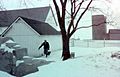 Farmer getting coal, winter 1957