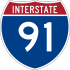 Interstate 91 marker