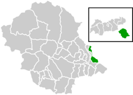 Location within Lienz district