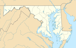 Location of Lake Habeeb in Maryland, USA.