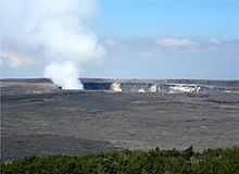 View from Volcano House Hotel