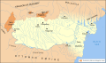 Map of Wallachia, Dobruja, and three fiefs in the Kingdom of Hungary