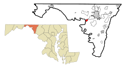 Location of Williamsport, Maryland