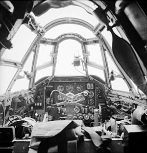 252 Squadron RAF Beaufighter cockpit at Chivenor IWM CH 17305