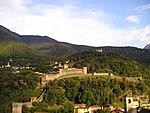 Montebello and Sasso Corbaro castles above Bellinzona