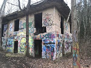 The ruins of an abandoned home in Concrete City, December 2023