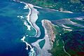 Klamath River mouth aerial view