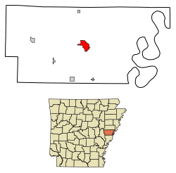 Location in Lee County, Arkansas