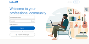 LinkedIn homepage