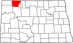 State map highlighting Burke County