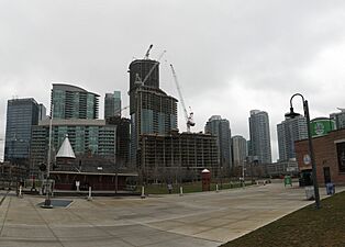 More skyline near the John Street Roundhouse