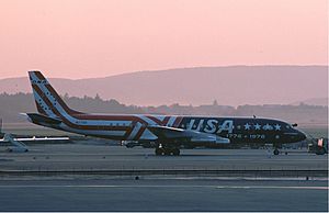 ONA Douglas DC-8 at Zurich - July 1975