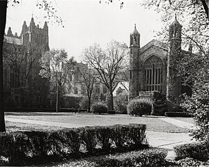 Photo of courtyard Law Quadrangle