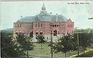 PostcardMarlinTXNewHighSchoolCirca1900to1910