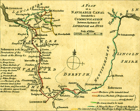 Trent and Mersey Canal plan