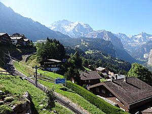 Wengen and Jungfrau in summer