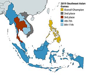 2019 SEA Games Result Map