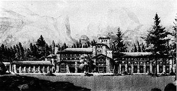 Ahwahnee watercolor blk&wht