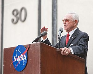 Christopher Kraft at Dedication Ceremony