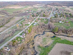 Wis-58 and the  Little Baraboo River run through town