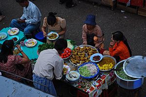 Outdoor café, Yangon, Myanmar