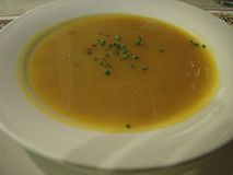 Squash and walnut soup