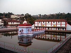 The temple tank of Omkareshwara Temple of Madikeri
