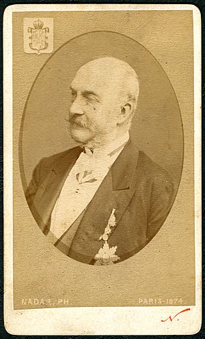 1874 Carte de Visite Georg V., König von Hannover roi de Hanover King of Hanover, Wappen T, Nadar Bildseite