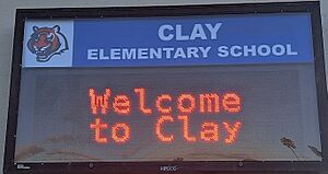 Clay Elemantary School Sign