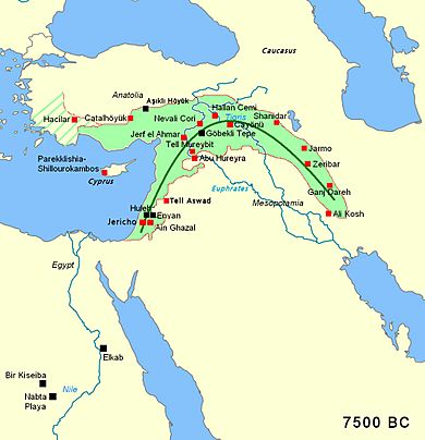 Fertile crescent Neolithic B circa 7500 BC