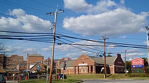 View of Green Spring Station complex from intersection of Falls and Joppa Roads