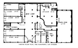 Hotel Alexandria ground floor plan