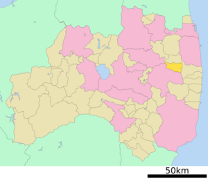 Location of Katsurao in Fukushima Prefecture