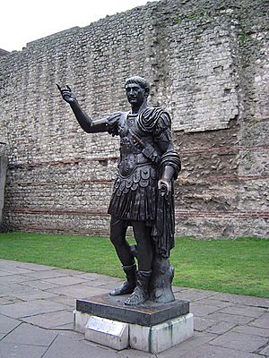 London wall statue