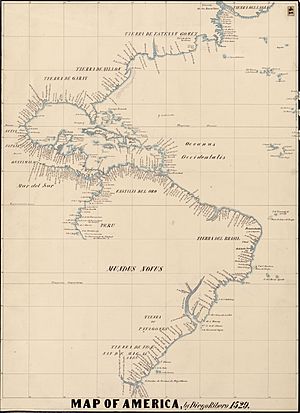 Map of America-Ribero (1529)