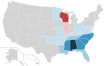 Piggly Wiggly locations by US state