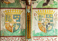 Fresco of Christian I and Dorothea's coats of arms