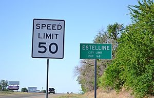 South on U.S. Route 287 in Estelline, May 2011