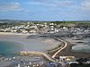 St Michael's Mount causeway and the town of Marazion - geograph.org.uk - 1852186.jpg