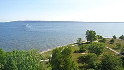 View from tower of Point Iroquois Light (2018)