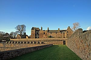 Aberdour Castle from dovecote