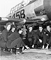 Avenger Field - WASP trainees with T-6 Texan