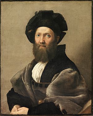 Baldassare Castiglione, by Raffaello Sanzio, from C2RMF retouched